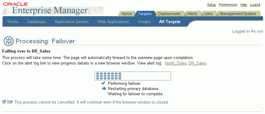 Description of failover_progress.gif follows